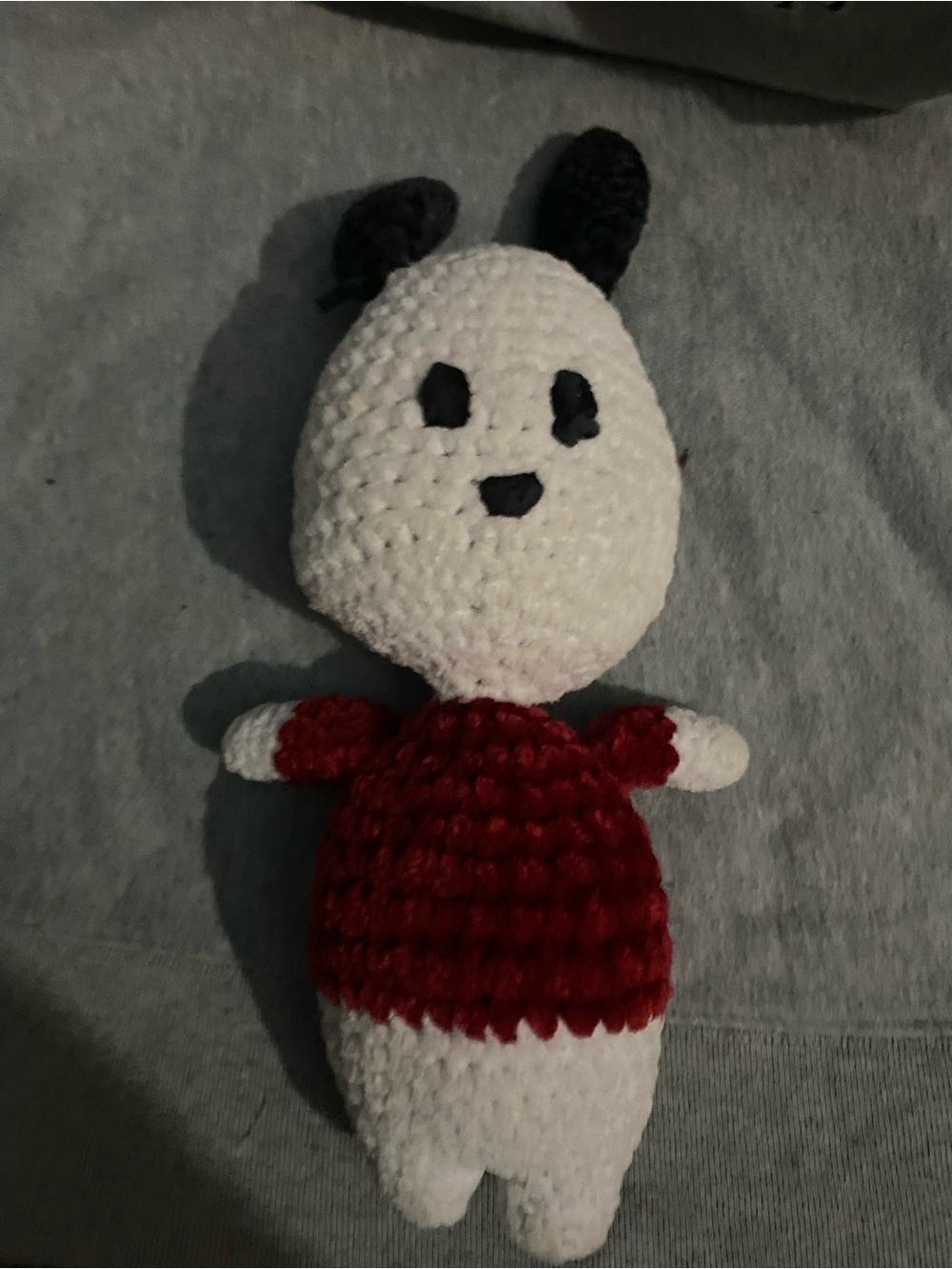 Hand made crochet amigurumi plush pochacco